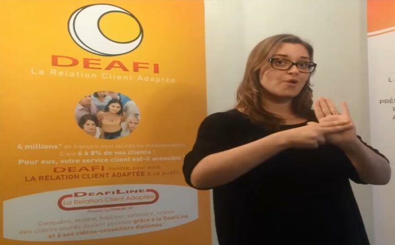 Vidéo-conseiller sourd avec Deafi