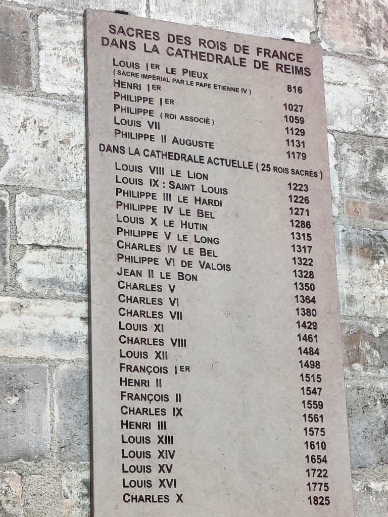 Les prestigieux couronnements de Reims.