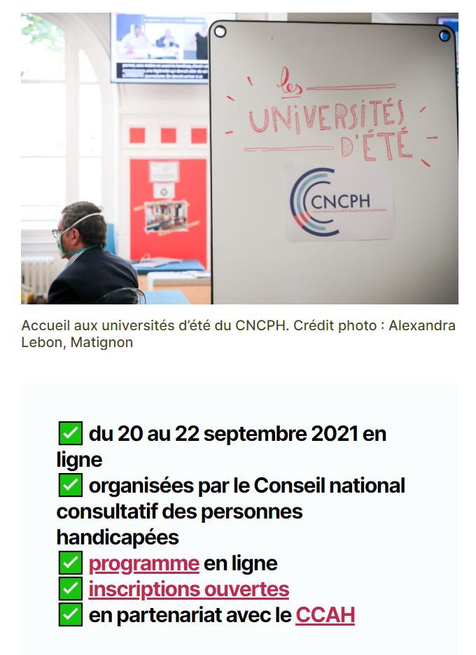 CNCPH universités d'été