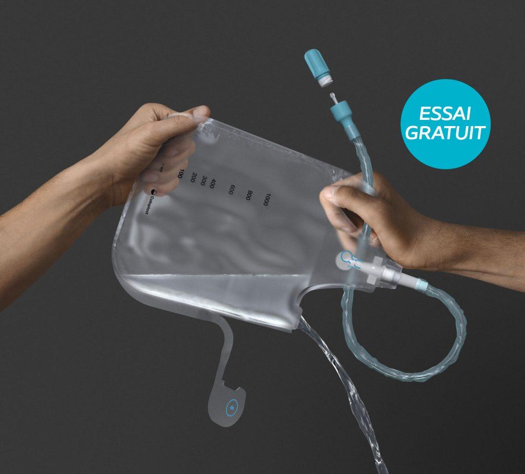 Poche de sondage urinaire avec sonde pour homme Coloplast